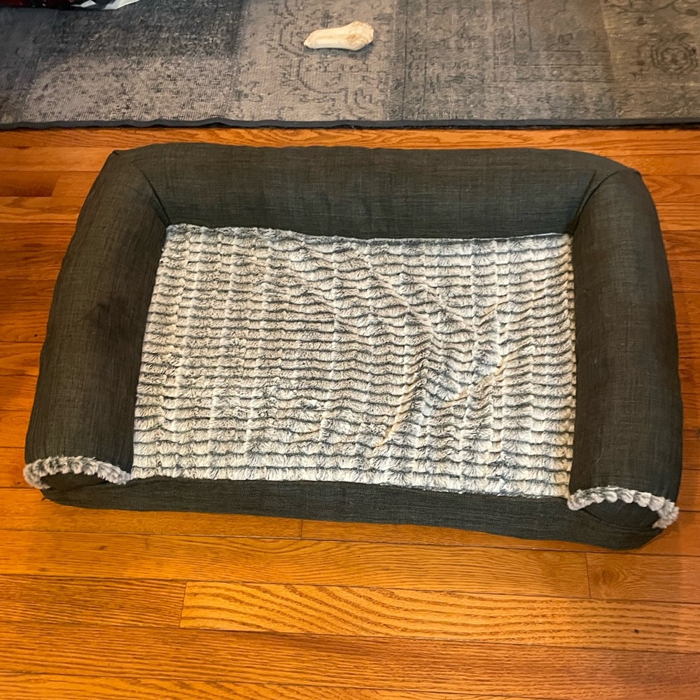 Dog Bed: Medium Orthopedic Bed, Gray